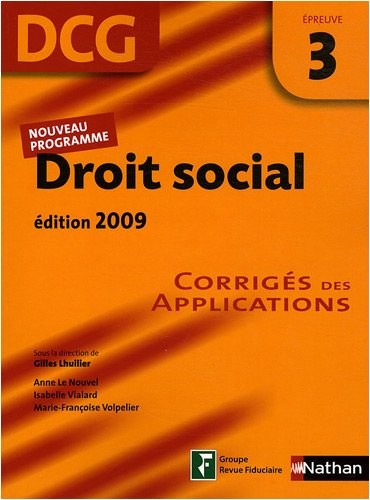 DROIT SOCIAL EPREUVE 3 CORRIGE