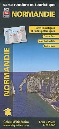 Normandie, carte régionale, routière et touristique