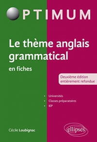 Le Thème Anglais Grammatical en Fiches