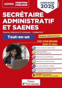 Concours Secrétaire administratif et SAENES - Catégorie B - Tout-en-un: Externe et interne - Concours 2025 - Tout le cours en audio