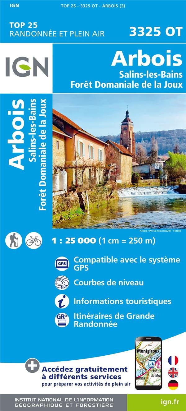 3325OT ARBOIS, SALINS LES BAINS FORET DOMANIALE DE LA JOUX / RECTO