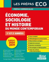 Économie, sociologie, histoire du monde contemporain 2024-2025: 1re et 2e années
