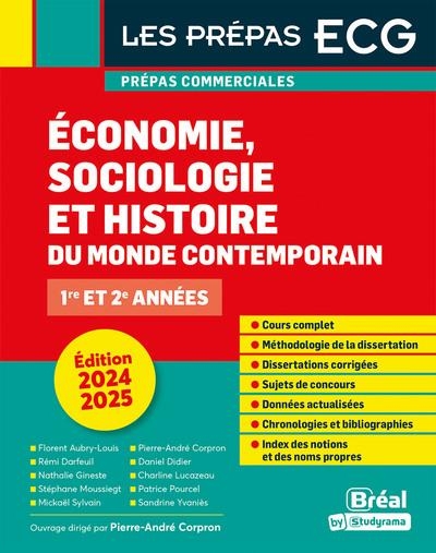 Économie, sociologie, histoire du monde contemporain 2024-2025: 1re et 2e années