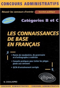 Les connaissances de base en français : Catégories B et C