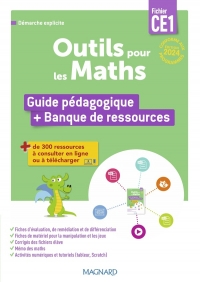 Outils pour les Maths CE1 (2025) - Guide pédagogique + Banque de ressources à télécharger
