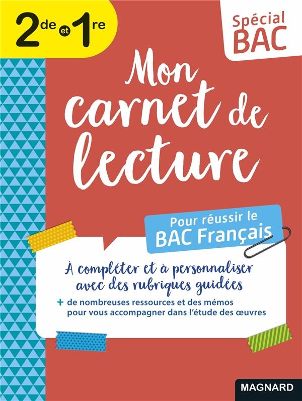 Spécial Bac Mon carnet de lecture Bac Français: Toutes mes lectures en un seul carnet !