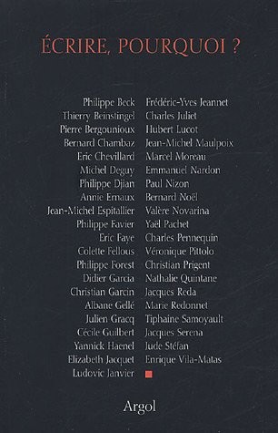 Ecrire, pourquoi ?