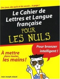 Le cahier de lettres et langue française pour les nuls