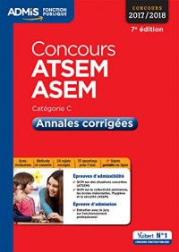 Concours ATSEM et ASEM - Catégorie C - Annales corrigées - Concours 2017-2018