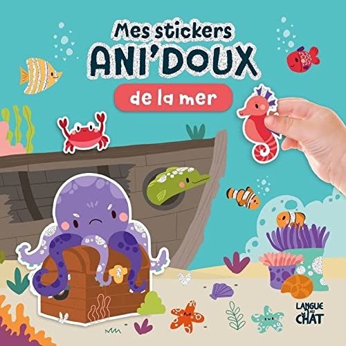 Mes stickers Ani'doux de la mer - Livre d'activités avec grands stickers - Dès 36 mois