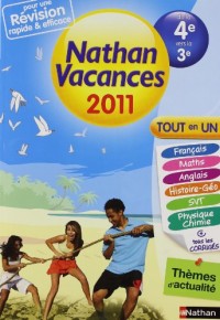 Nathan vacances - tout en un - de la 4e vers la 3e