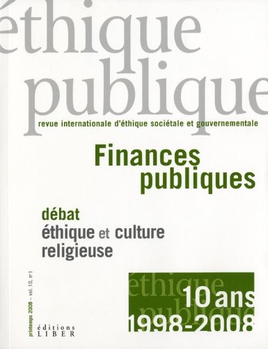 Ethique Publique V 10 N 01 Finances Publiques