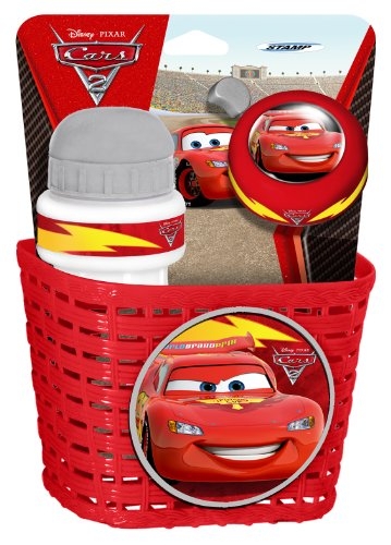 Stamp-K892508 Pixar Set Corbeille + Bidon + Sonnette, K892508, Red, 24 cm