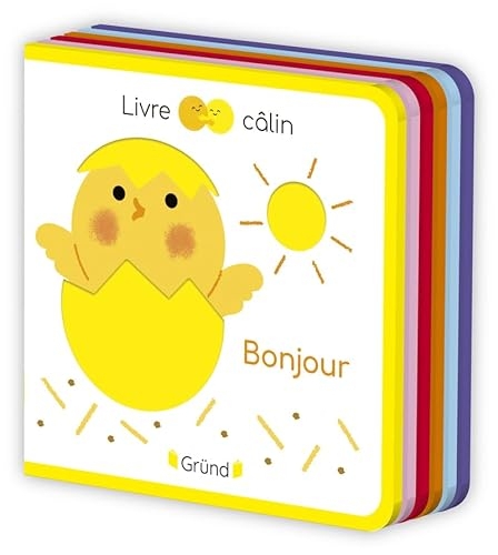 Bonjour – Livre tout-carton avec de la feutrine à toucher – À partir de 6 mois