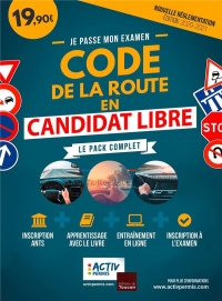 Code de la route 2020 en candidat libre - le pack complet : apprentissage, entrainement, inscription