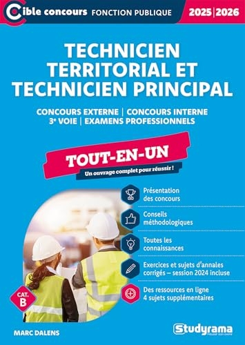 Technicien territorial – Technicien principal – Tout-en-un (Concours 2025-2026): Concours externe – Concours interne – 3e voie – Examens professionnels