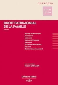 Droit patrimonial de la famille 2025/2026 8ed