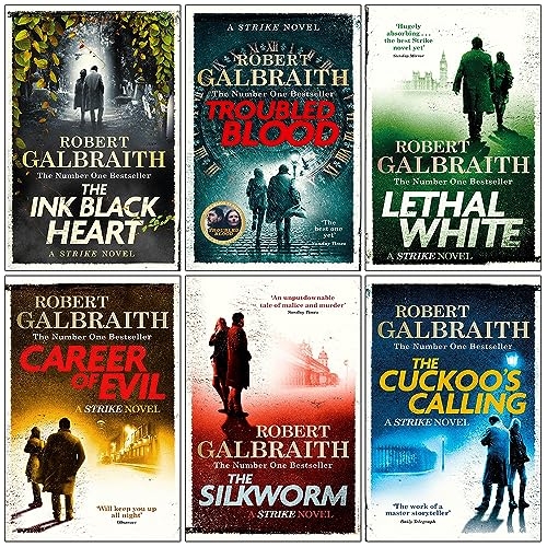 Cormoran Strike Series 1-6 Books Collection Set By Robert Galbraith (The Ink Black Heart, Troubled Blood, Lethal White, Career of Evil, The Silkworm, The Cuckoo's Calling) [9789124243173]