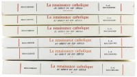 Renaissance catholique 6 volumes (collection)