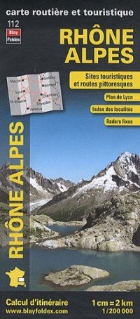 Rhône Alpes, carte régionale, routière et touristique