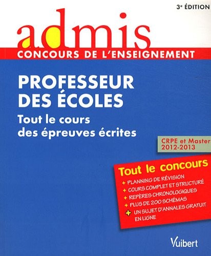 Professeur des écoles : Tout le cours des épreuves écrites