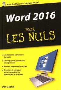 Word 2016 pour les Nuls poche