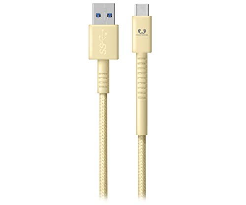 Fresh 'n Rebel USB-C Cable FABRIQ Buttercup | Câble USB-C de Data et Recharge Rapide 3 m
