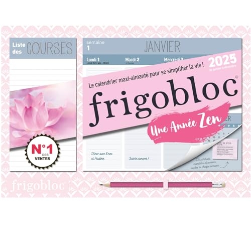 Mini Frigobloc Hebdomadaire 2025 Spécial zen (de sept. 2024 à déc. 2025)