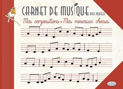 Carnet de musique avec portées