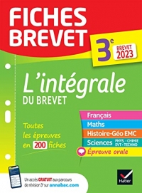 Fiches brevet L'intégrale du Brevet 2023 3e (tout-en-un): fiches de révision dans toutes les matières