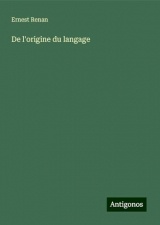 De l'origine du langage