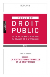 Revue du Droit Public et Science Politique en France et a l Étranger N4-2018