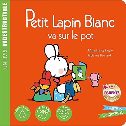Petit Lapin Blanc va sur le pot