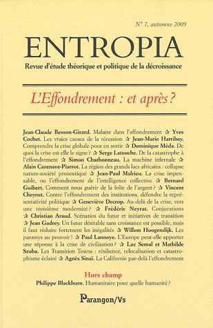 Entropia, N° 7, automne 2009 : L'effondrement : et après ?