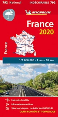 Carte Michelin France Indéchirable 2020