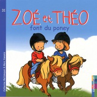 Zoé et Théo font du poney