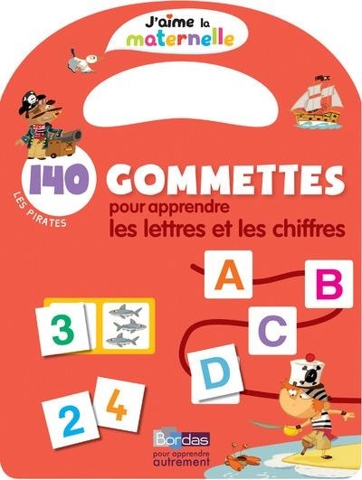 140 gommettes pour apprendre les lettres et les chiffres : Les pirates