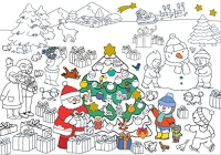 T'choupi maxi coloriage de Noël - Coloriage géant dès 3 ans