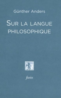 Sur la langue philosophique