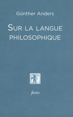 Sur la langue philosophique