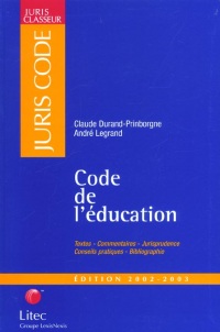 Code de l'éducation, édition 2002-2003 (ancienne édition)