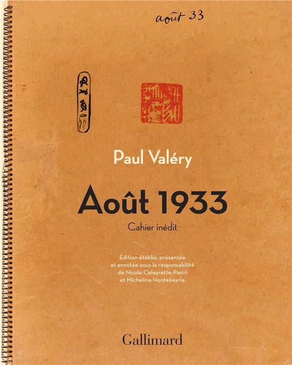 Août 1933: Cahier inédit