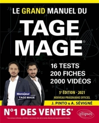 Le Grand Manuel du TAGE MAGE - N°1 DES VENTES 16 tests blancs + 200 fiches de cours + 2000 vidéos - Édition 2021