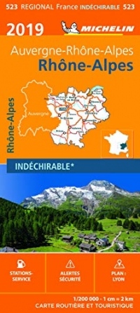 Carte Rhône-Alpes Michelin 2019