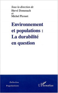 Environnement et populations : la durabilité en question