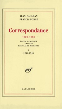 Correspondance, 1923-1968 - tome1 (1923-1946) [9782070706501]