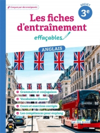 Les fiches d'entraînement effaçables anglais 3e