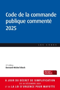Code de la commande publique commenté 2025 (23e éd.)