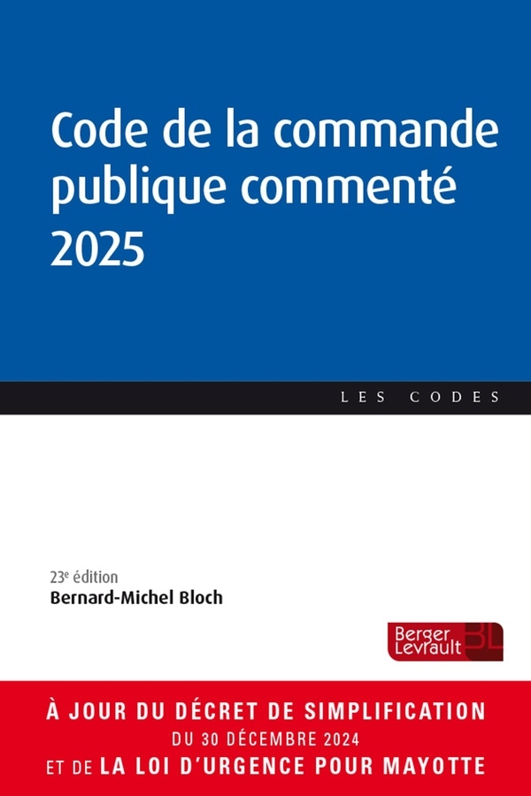 Code de la commande publique commenté 2025 (23e éd.)