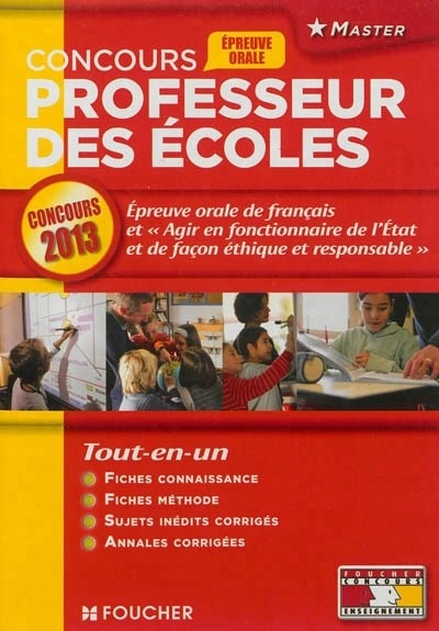 Epreuve Orale de français Concours 2013: Concours professeur des écoles épreuve orale